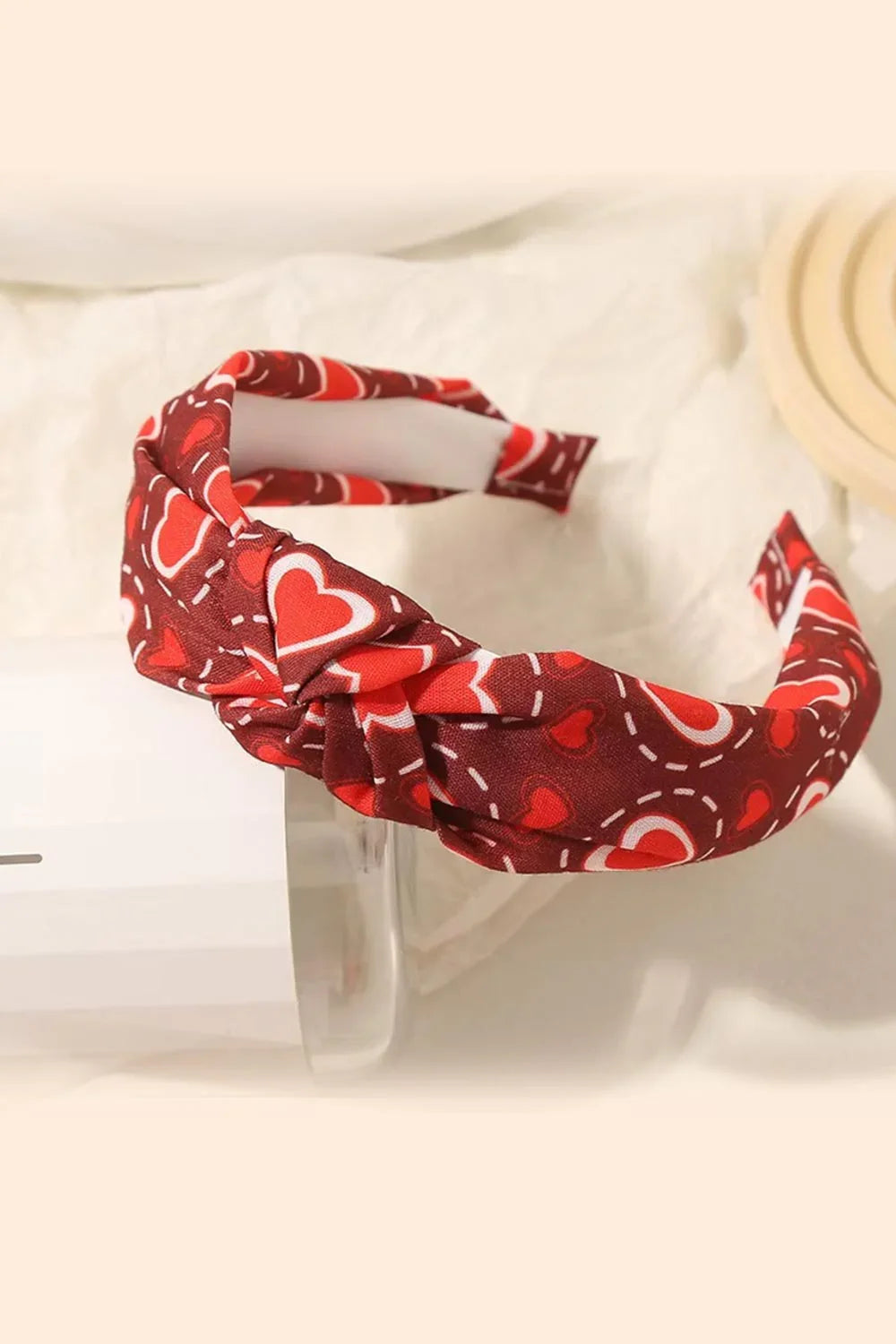 Chocolate & Red Valentine's Top Knot Headband | Daverri Fashions