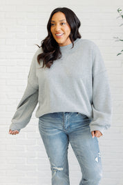 Crew Neck Relaxed Knit Pullover Tops