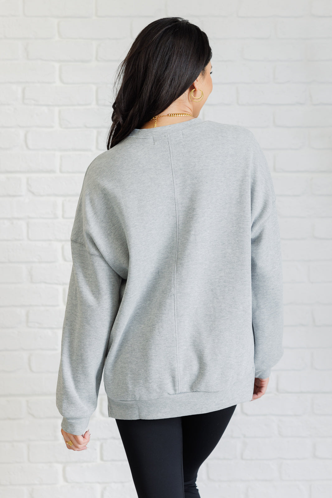 Crew Neck Relaxed Knit Pullover Tops