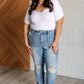 Judy Blue High Rise Patch Pocket Distressed Boyfriend Jeans Jeans