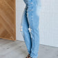 Judy Blue High Rise Patch Pocket Distressed Boyfriend Jeans Jeans