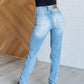 Judy Blue High Rise Patch Pocket Distressed Boyfriend Jeans Jeans
