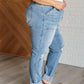 Judy Blue High Rise Patch Pocket Distressed Boyfriend Jeans Jeans