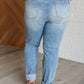 Judy Blue High Rise Patch Pocket Distressed Boyfriend Jeans Jeans