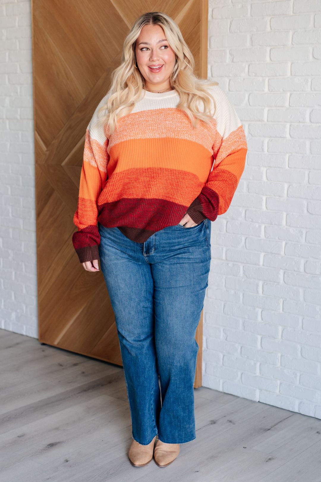 All Too Well Color Block Sweater Tops