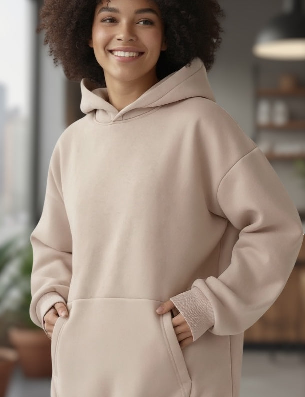 Kangaroo Pocket Long Sleeve Hoodie | Hoodies Daverri Fashions
