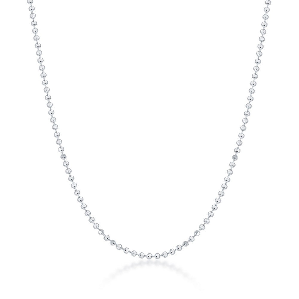 Sterling Silver 1.8mm Diamond Cut Bead Chain Chains