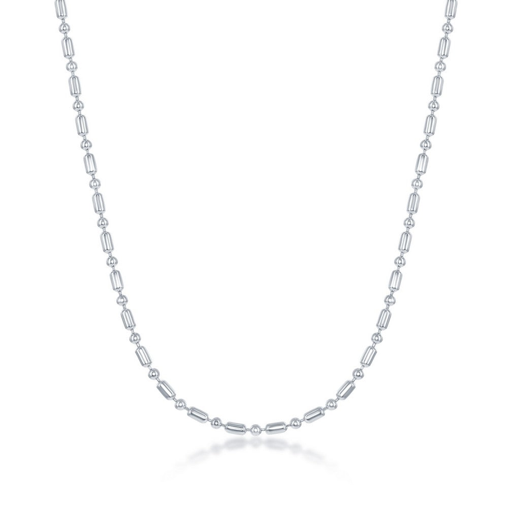 Sterling Silver 1.9mm 1+1 Bead Chain Chains