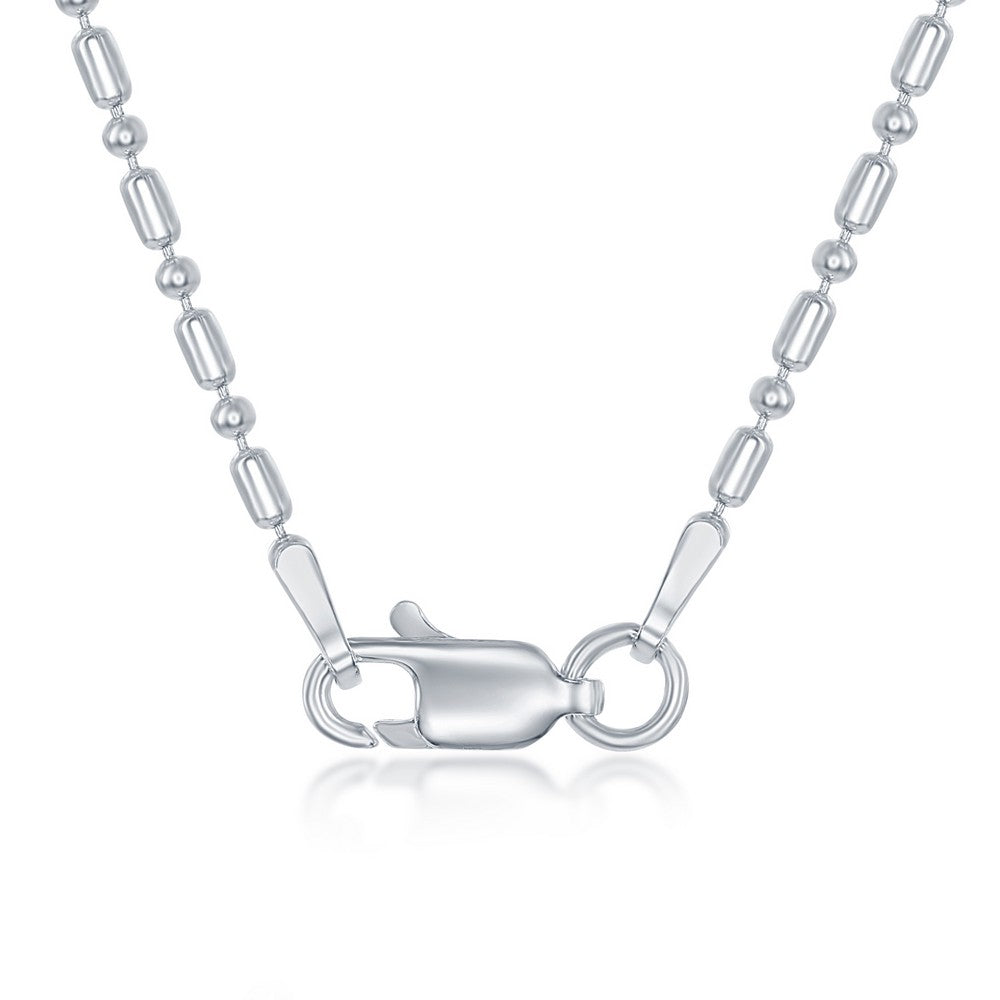 Sterling Silver 1.9mm 1+1 Bead Chain Chains