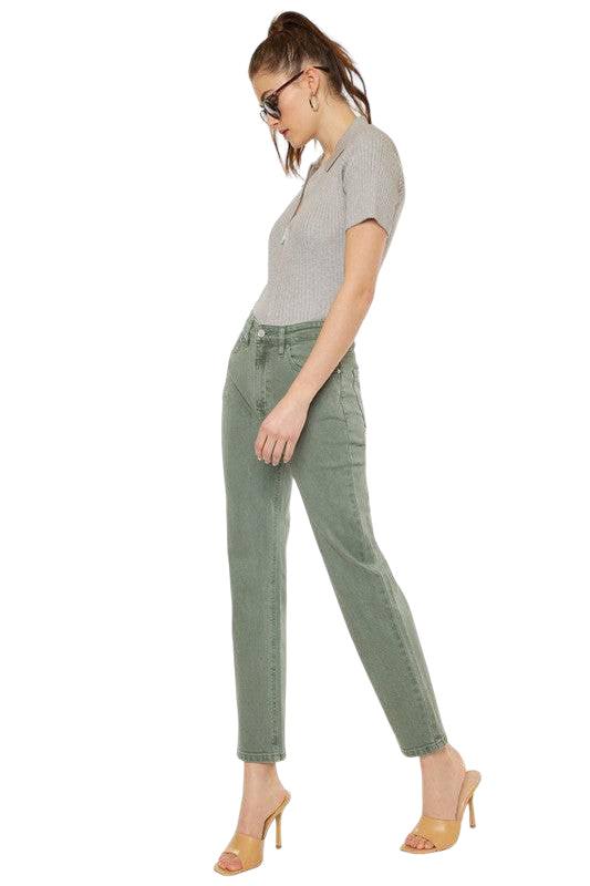 Kancan Olive Ultra High Rise Straight Jeans Jeans