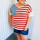 American Flag Jacquard Knit Sweater Top - DAVERRI FASHIONS