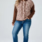 Plus Size Leopard Long Sleeve Drawstring Hoodie - DAVERRI FASHIONS