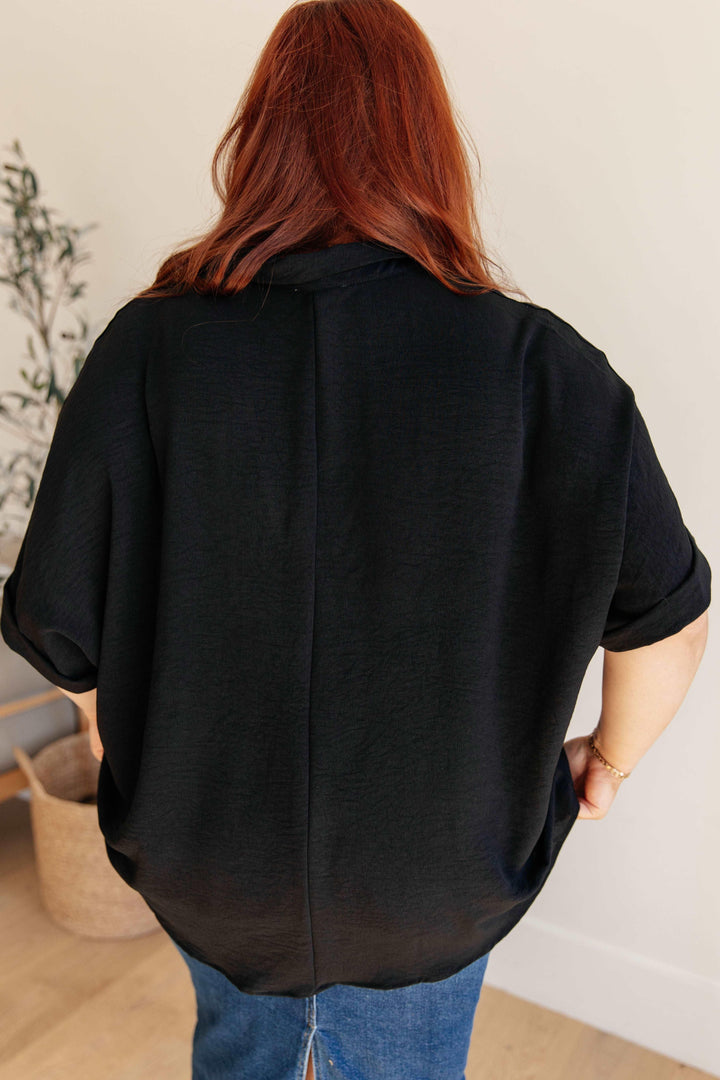 Because I Said So Dolman Sleeve Top in Black Shirts & Tops