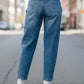 Bella High Waist Soft Barrel Stitch Thru Pocket blue denim jeans