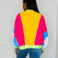 Dolman Sleeve Color Block Pullover Tops