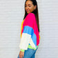 Dolman Sleeve Color Block Pullover Tops