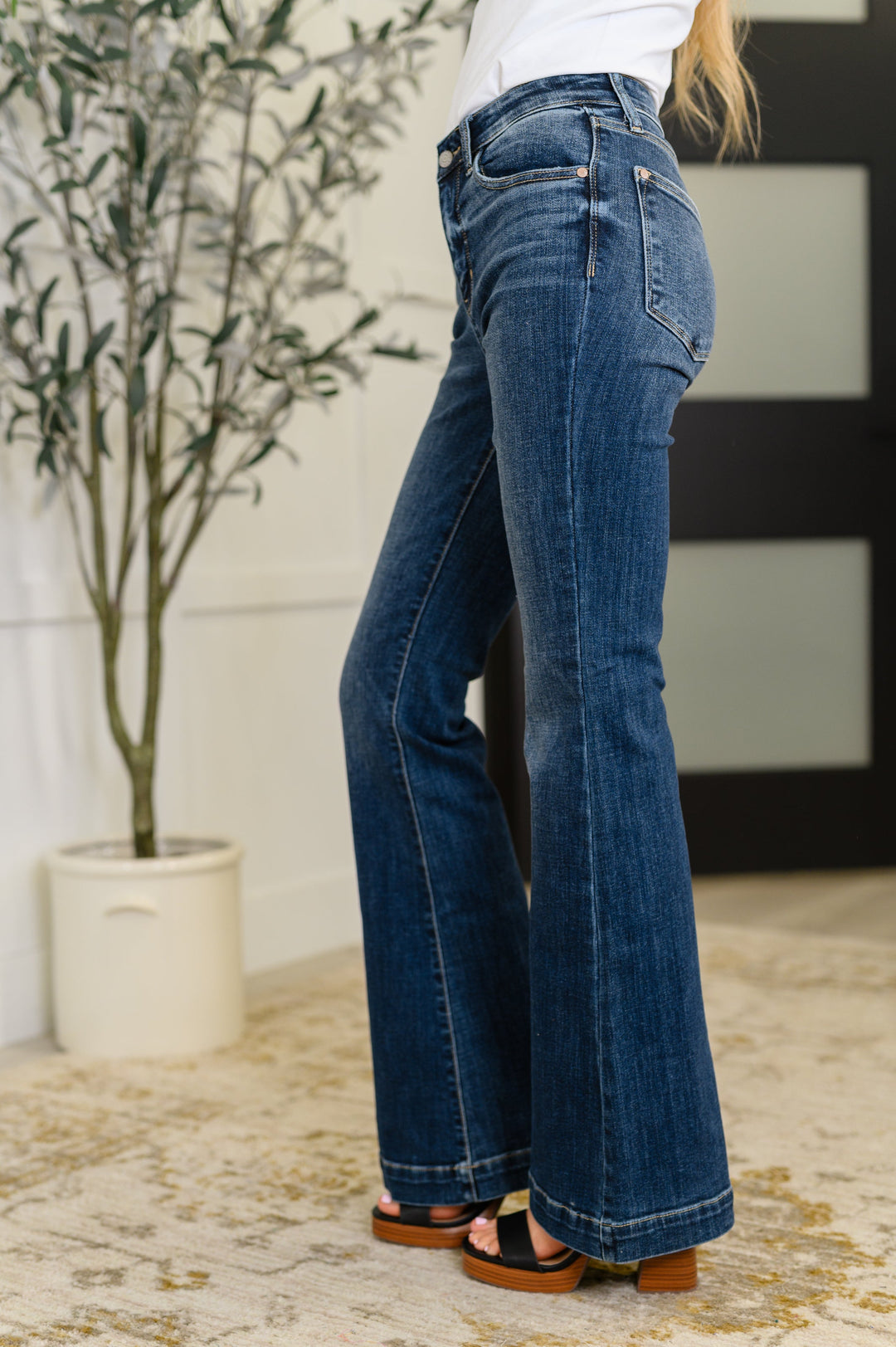 Bonnie High Waist Trouser Flare | Womens Daverri Fashions