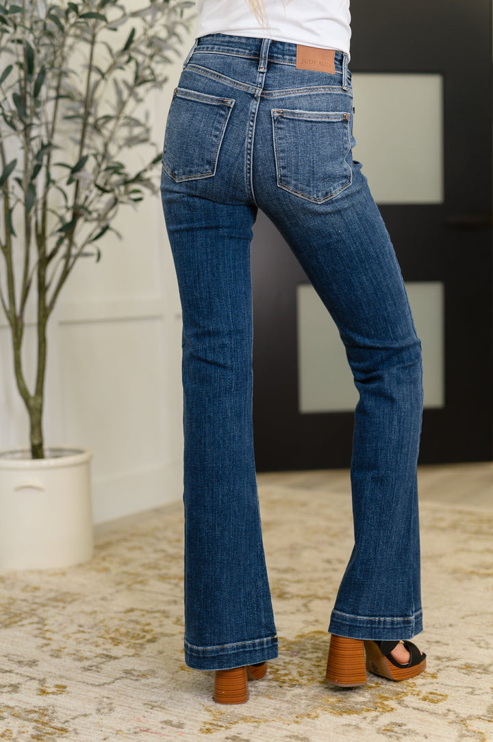 Bonnie High Waist Trouser Flare | Womens Daverri Fashions