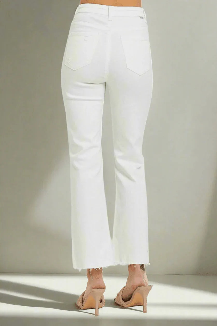 RISEN Full Size High Rise Button Fly Straight Ankle Jeans - DAVERRI FASHIONS