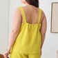 Plus Size Textured Top Elastic Waist Short Sets Short Sets
