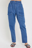 Denim Jogger Cargo Pants - DAVERRI FASHIONS
