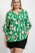 Gigio USA Ruffled Bell Sleeve Blouse Plus Size - DAVERRI FASHIONS