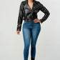 Faux Leather Moto Jacket Jackets