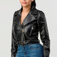 Faux Leather Moto Jacket Jackets