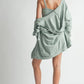 3-Piece Sage Sweater Top Shorts Outfit Set Short Sets