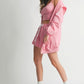 3 Piece Rose Sweater Top Shorts Outfit Set Short Sets