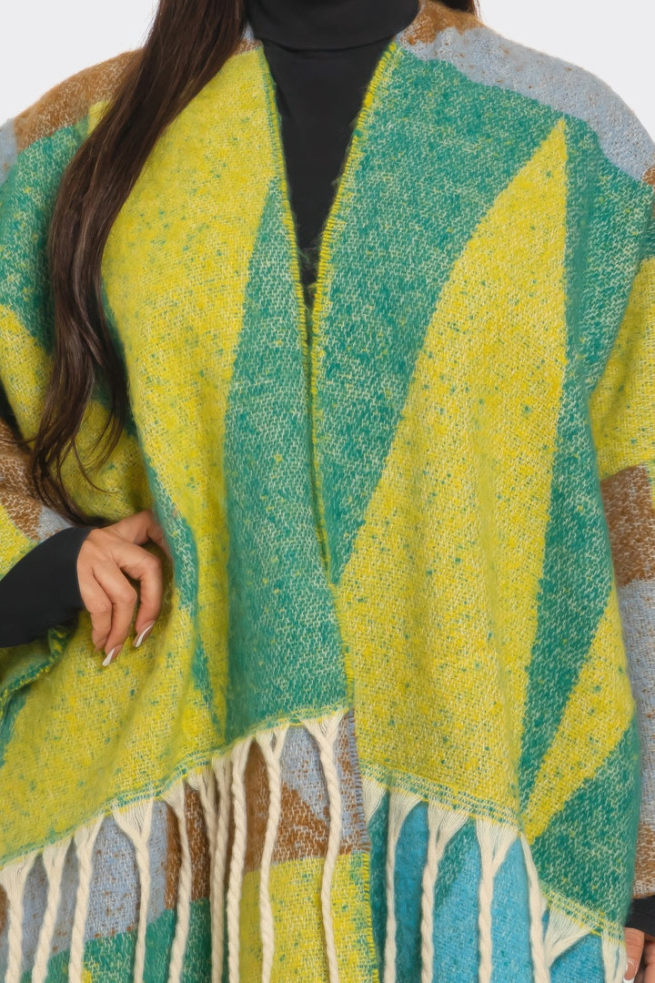 Sakari Printed Tasseled Maxi Cardigan Cardigans