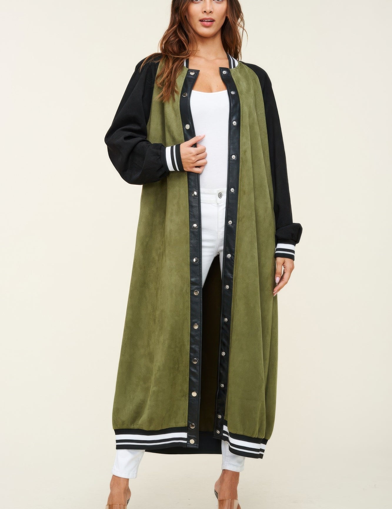 Maxi Faux Suede Jacket Coats & Jackets