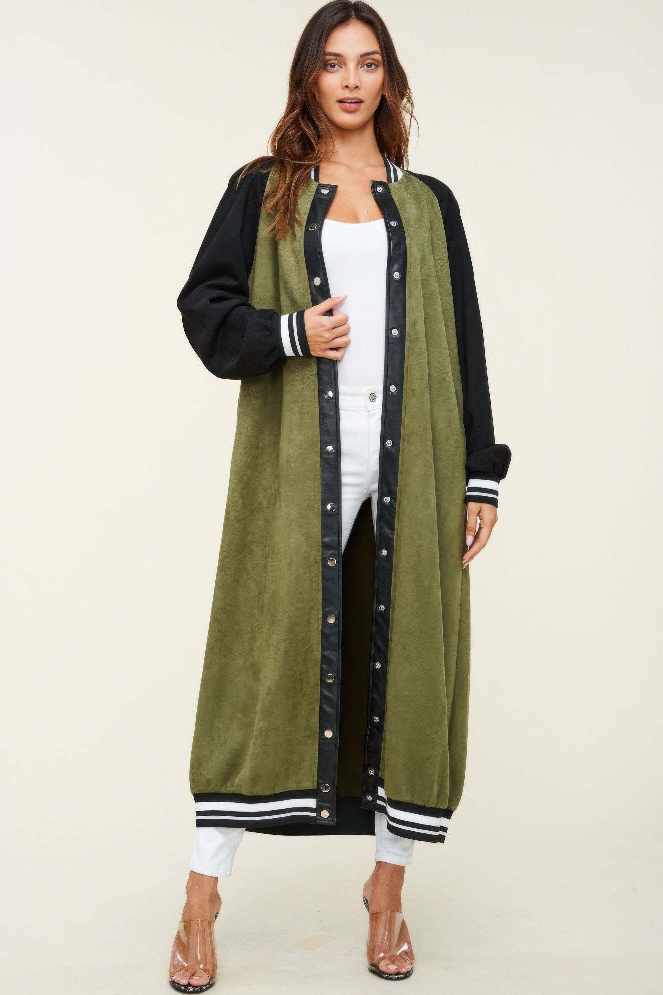 Maxi Faux Suede Jacket Coats & Jackets