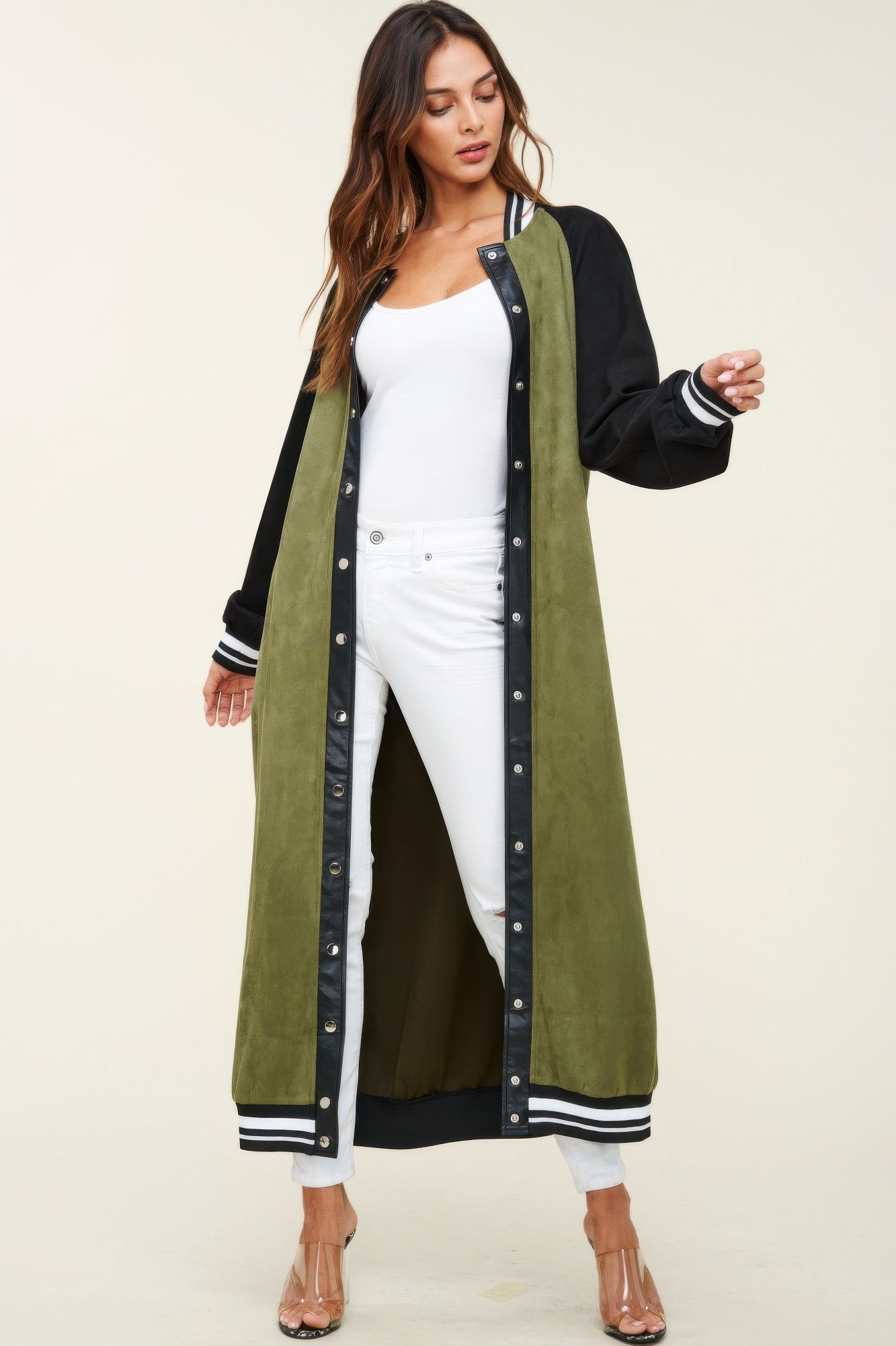 Maxi Faux Suede Jacket Coats & Jackets