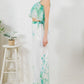 Printed Crop Top & Wide Leg Long Pants Set Outfit Sets