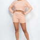 Ribbed Crop Top And Shorts Set Shorts Sets