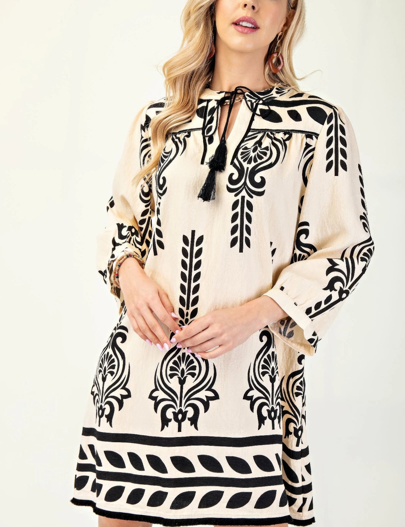 4 Sleeve Boho Mini Dress | Mini Dresses Daverri Fashions