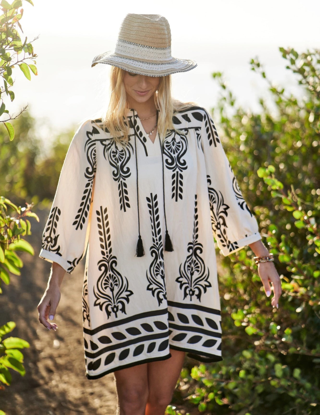 4 Sleeve Boho Mini Dress | Mini Dresses Daverri Fashions