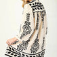 White 3/4 Sleeve Boho Mini Dress - DAVERRI FASHIONS