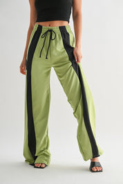 Color Block Wide Leg Lounge Pants | Pants Daverri Fashions