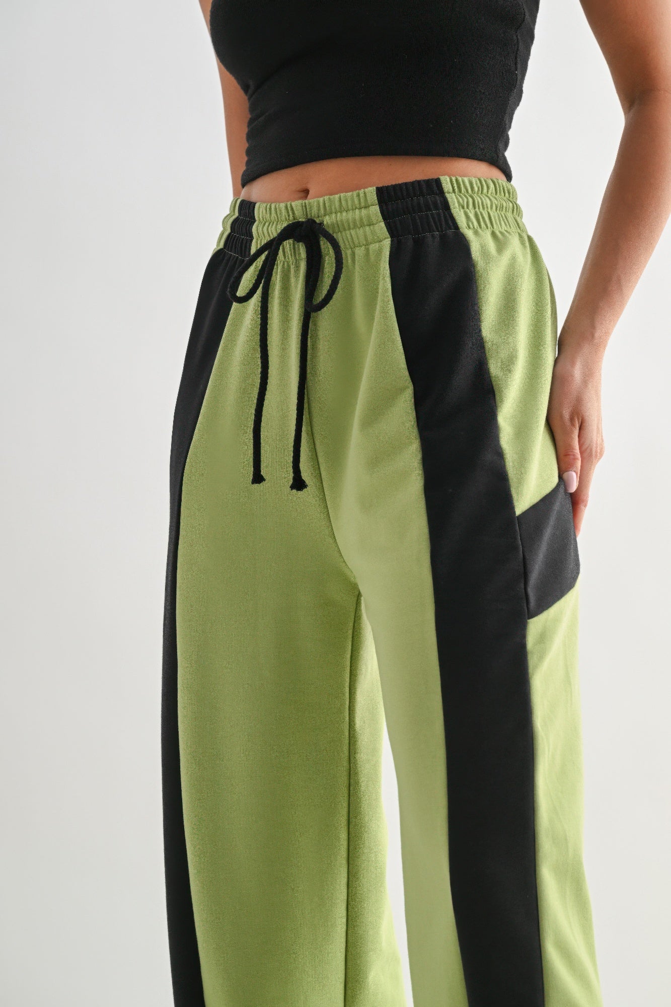 Color Block Wide Leg Lounge Pants | Pants Daverri Fashions