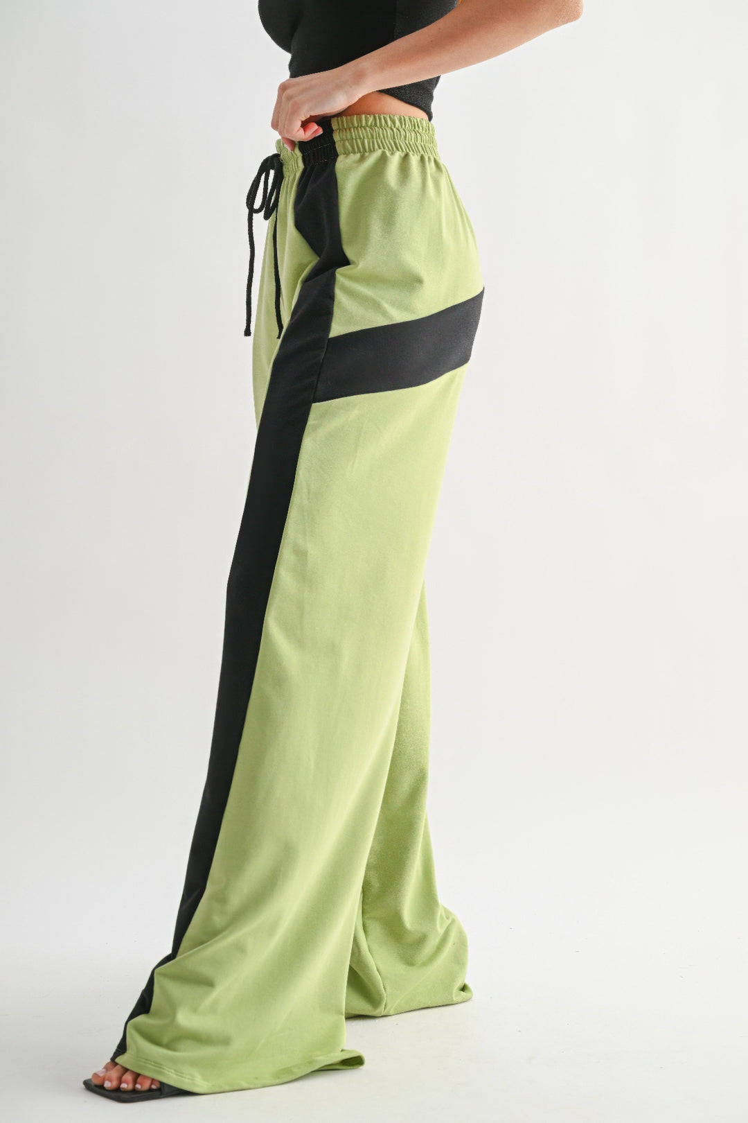 Color Block Wide Leg Lounge Pants Pants