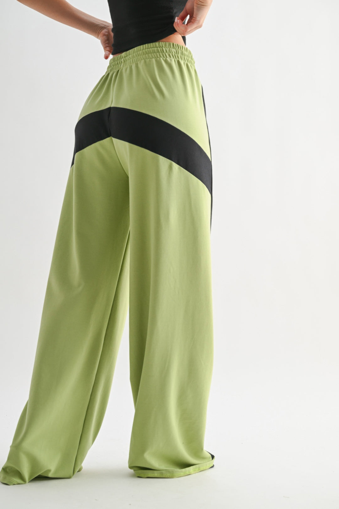 Color Block Wide Leg Lounge Pants Pants