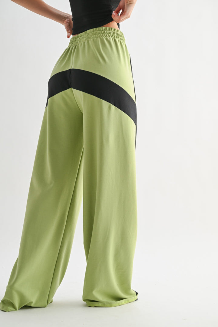 Color Block Wide Leg Lounge Pants Pants