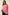 Solid Rib-knit Pink Oversized Boatneck Sweater L Sweaters