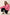 Solid Rib-knit Pink Oversized Boatneck Sweater Sweaters