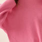 Solid Rib-knit Pink Oversized Boatneck Sweater Sweaters