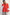 Boho Red Cotton Color Mix Embroidered Washed Pullover Tops