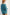 Teal Cotton Color Mix Embroidered Washed Pullover Tops