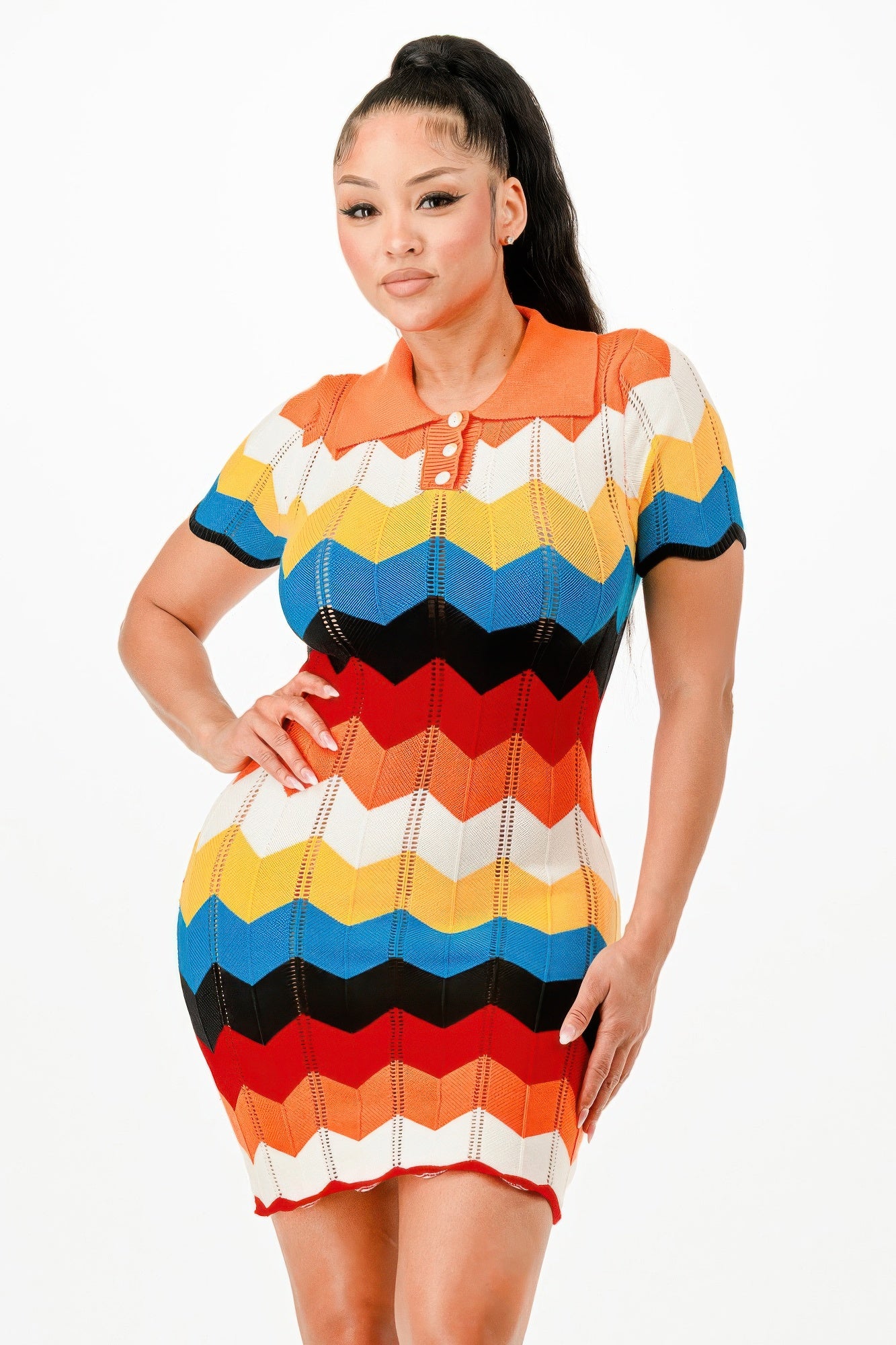 Knit Mini Dress L Mini Dresses